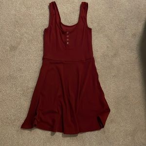 Magenta Henley tank dress